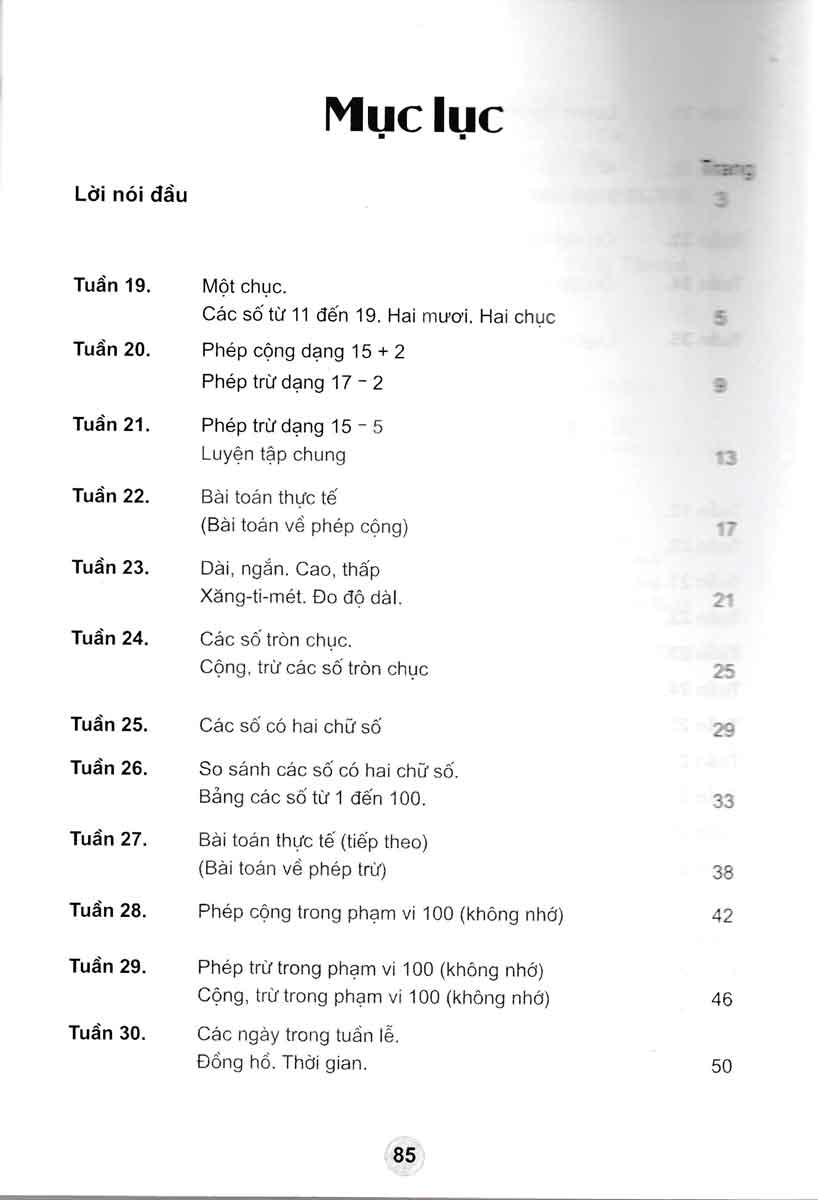 BÀI TẬP TOÁN LỚP 1 - TẬP 2 (HAI BUỔI TRONG NGÀY) Theo chương trình tiểu học mới